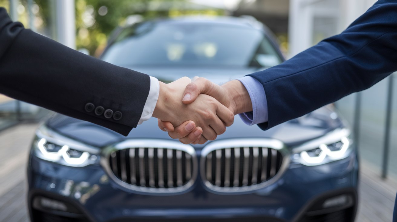 Used car negotiation supported by professional inspection