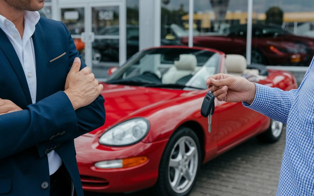 Professional car inspector examining vehicle documentation in Seattle - protect yourself before signing used car purchase agreements